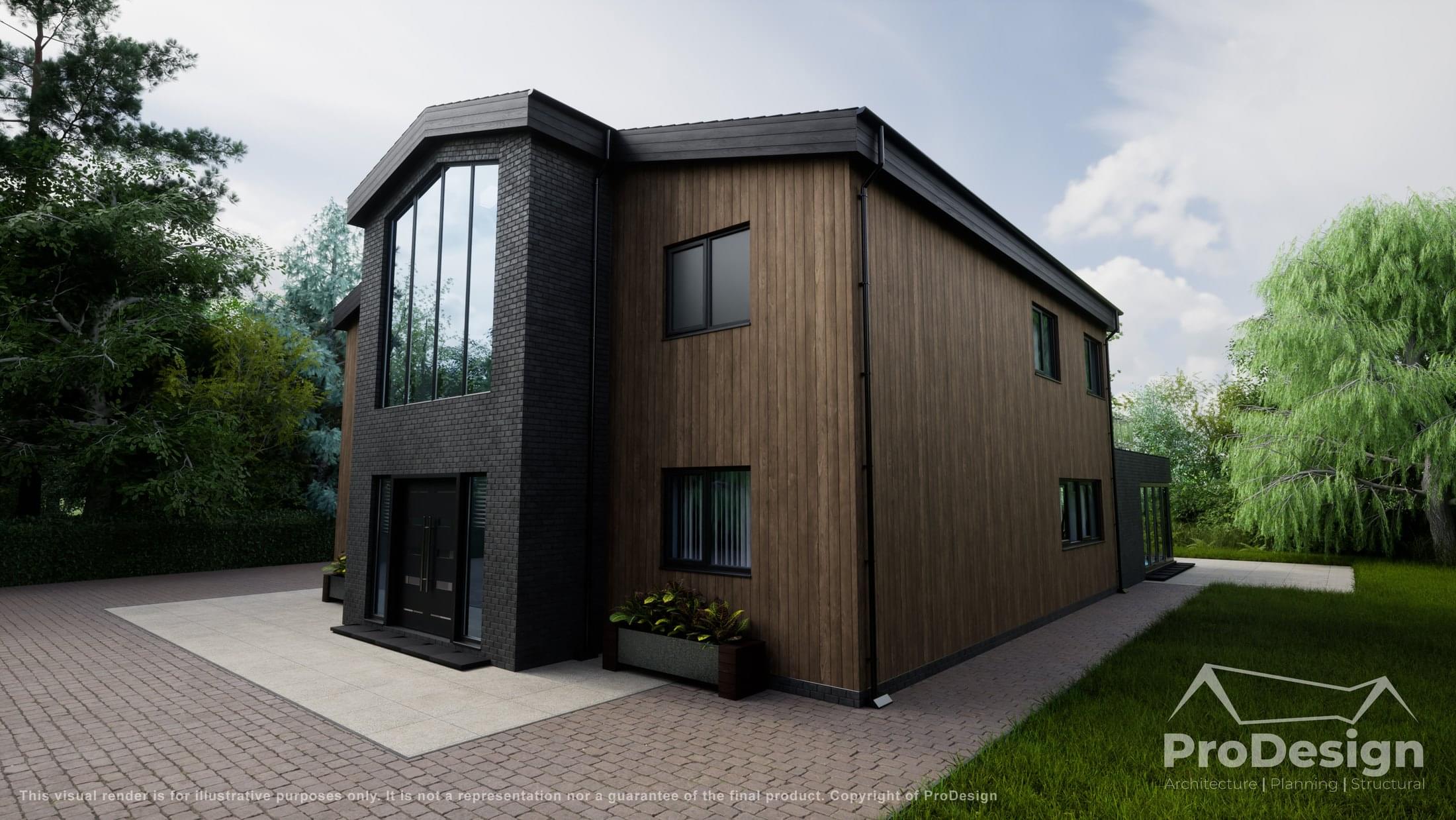Contemporary residential construction design