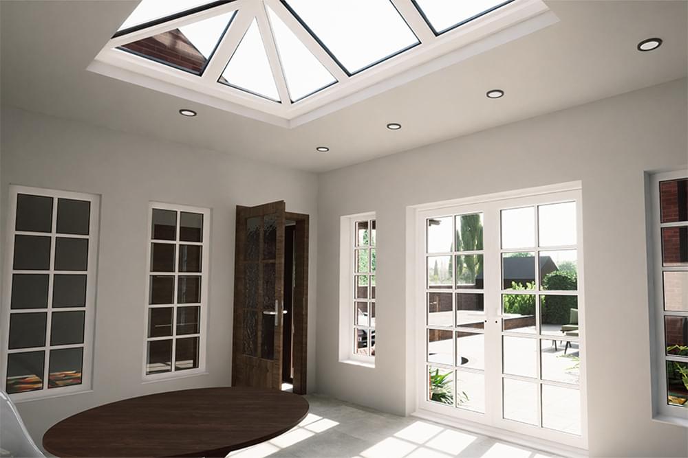 Completed modern conservatory