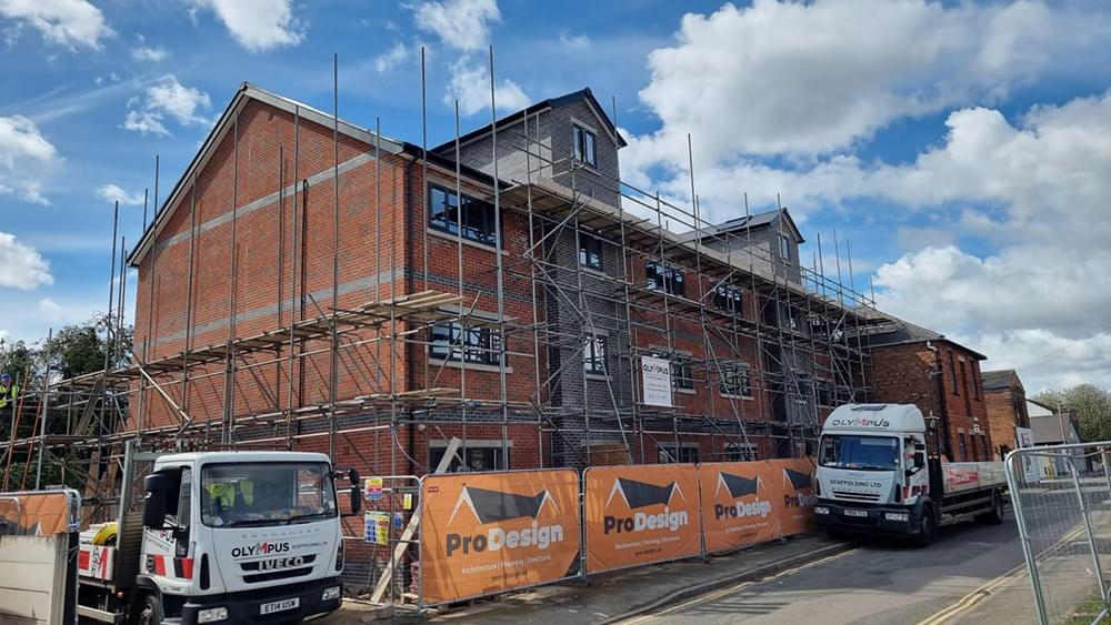 Long Eaton residential development under construction